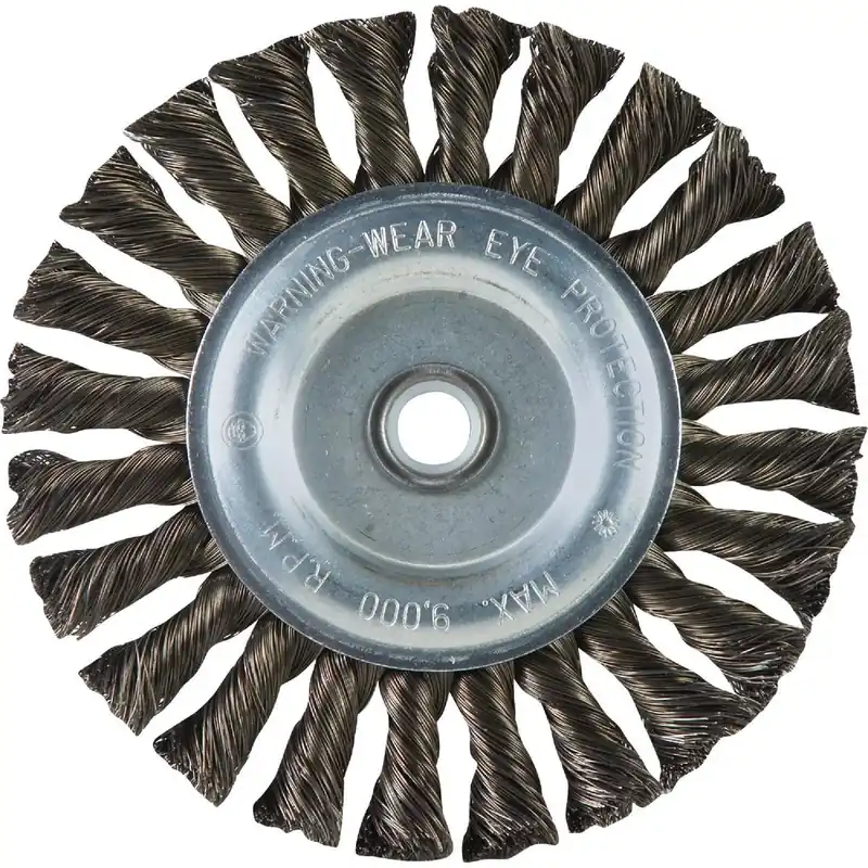 Weiler 36027 Vortec 6 In. Twisted, Coarse to 1/2 In. Bench Grinder Wire Wheel