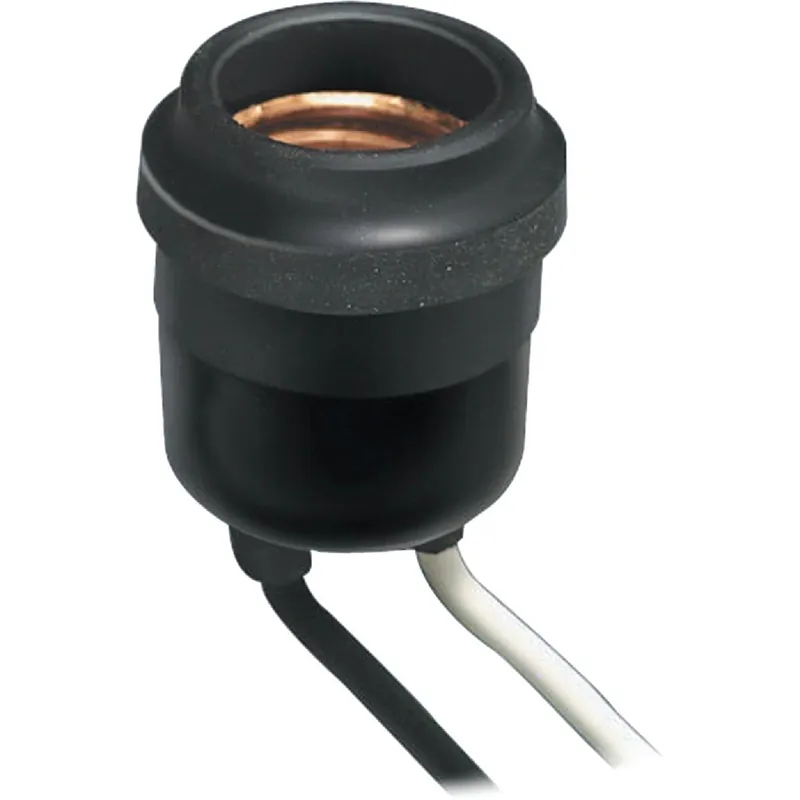 Leviton 001-55 Weatherproof Medium Base Black Lamp Socket