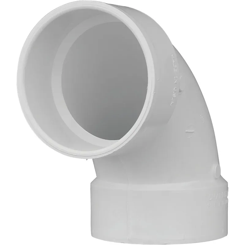 Charlotte Pipe PVC013000600HA 3 In. Schedule 30 90 Deg. Sanitary DWV PVC Elbow (1/4 Bend)