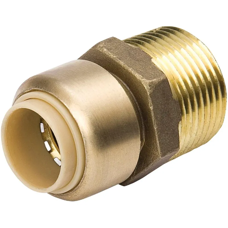 ProLine 6630-134 1/2 In. x 3/4 In. MPT Brass Push Fit Adapter