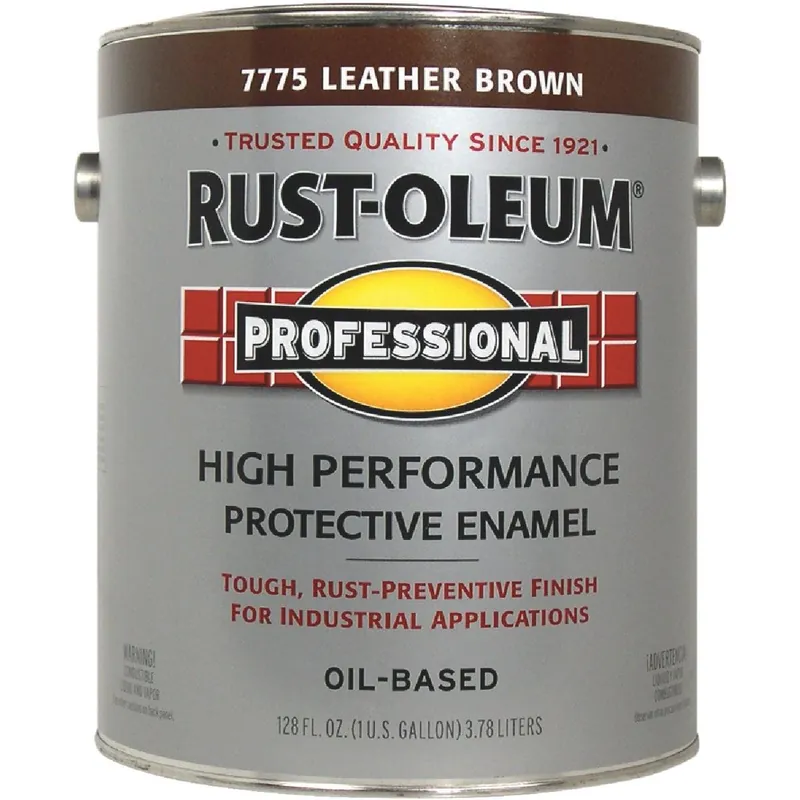Rust-Oleum 215967 Professional Oil-Based Gloss VOC Formula Rust Control Enamel Leather Brown 1 Gal.