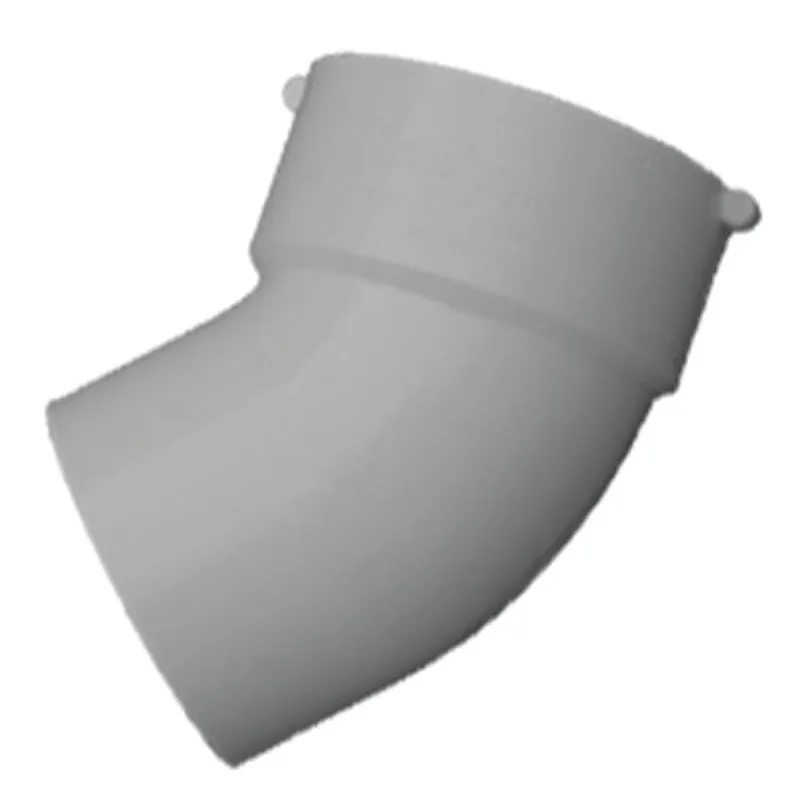 IPEX 414194BC Canplas 4 In. SDR 35 45 Deg. PVC Sewer and Drain Street Elbow (1/8 Bend)