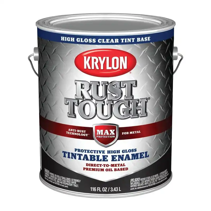 Krylon K09750008 Rust Tough Oil-Based Gloss Rust Control Enamel Clear Base 1 Gal.