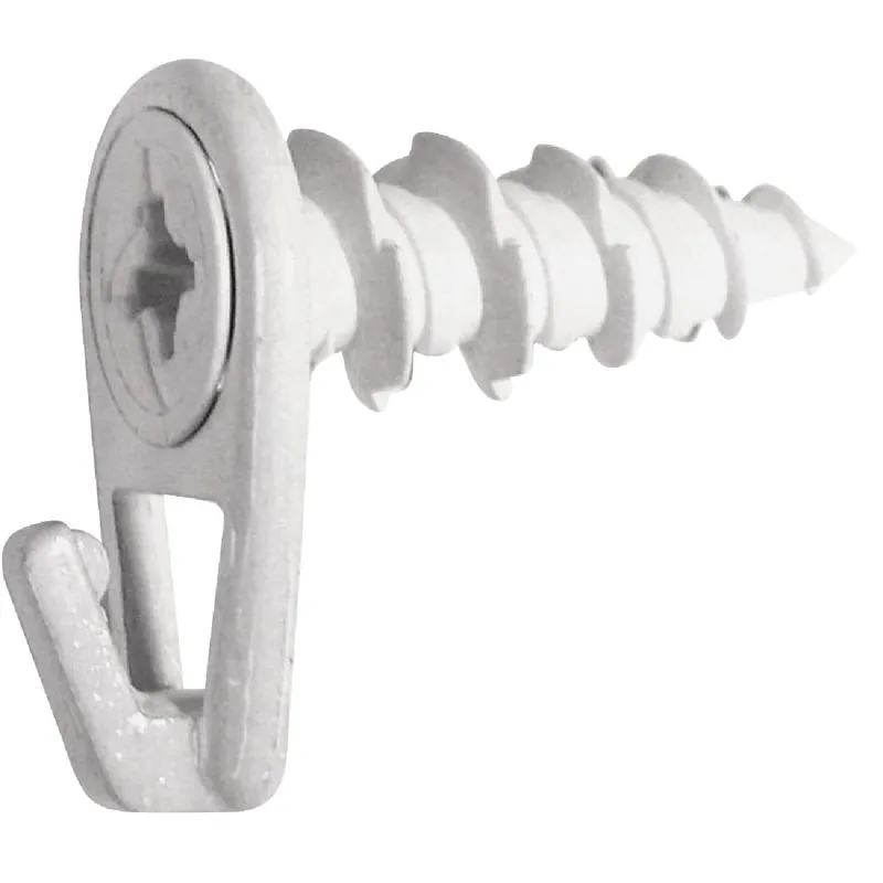 HILLMAN 122401 Anchor Wire 35 Lb Capacity White Self-Drilling Wall Driller Picture Hanger 4-Count