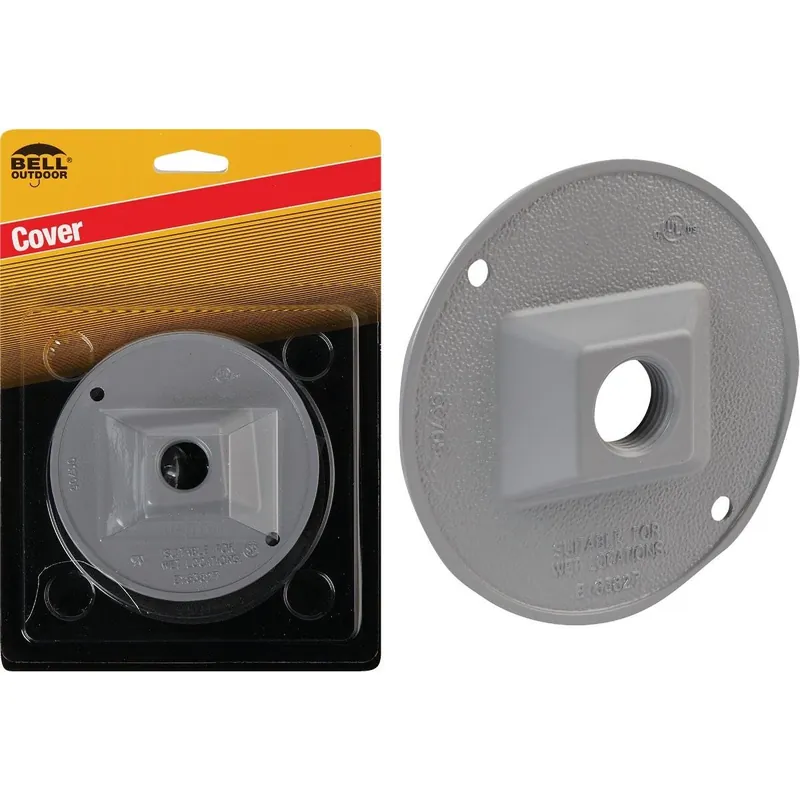 Bell 5193-5 HUB5193-5 1-Outlet Round Zinc Gray Cluster Weatherproof Outdoor Electrical Cover