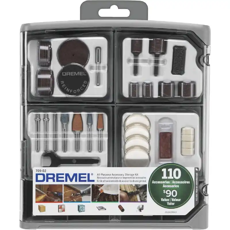 Dremel 709-02 All-Purpose Rotary Tool Accessory Kit 110-Piece