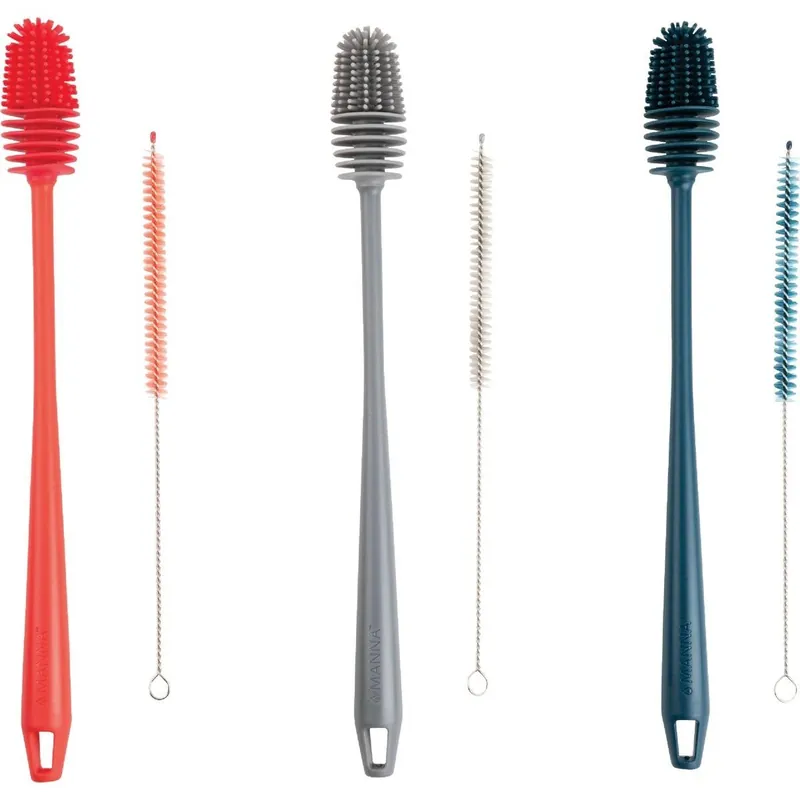 Manna AC31737 Antimicrobial Bottle Brush & Straw Brush Cleaner (2-Piece)