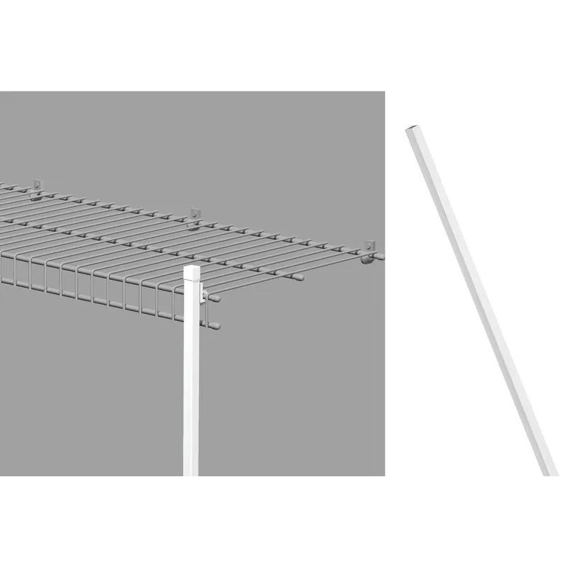 Closetmaid 100900 White Wire Closet Shelf Support Pole