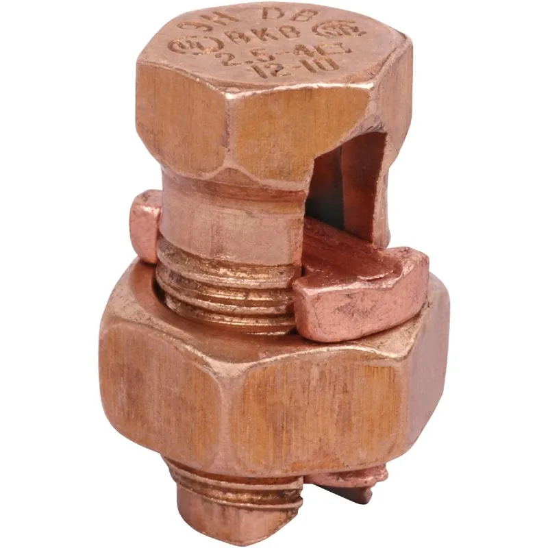 ABB E8H25 Blackburn 8 Str. to 10 Sol. Silicon Bronze Alloy High-Strength Split Bolt Connector