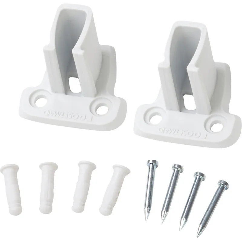 Closetmaid 174100 SuperSlide White Resin Wire Shelf End Bracket (12-Pack)