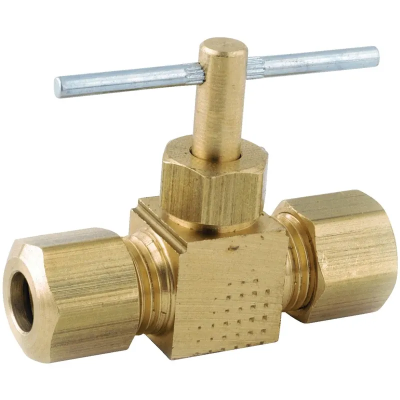 Anderson Metals 759106-06 3/8 In. C x 3/8 In. C Brass Straight Needle Valve