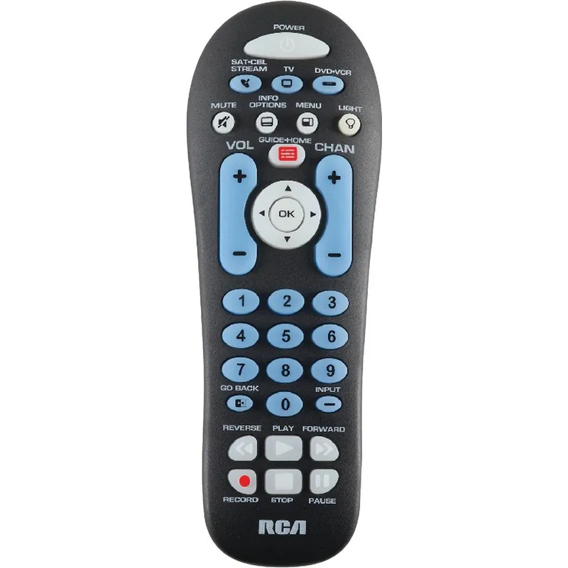 RCA RCR313BE 3-Device Universal Black Remote Control