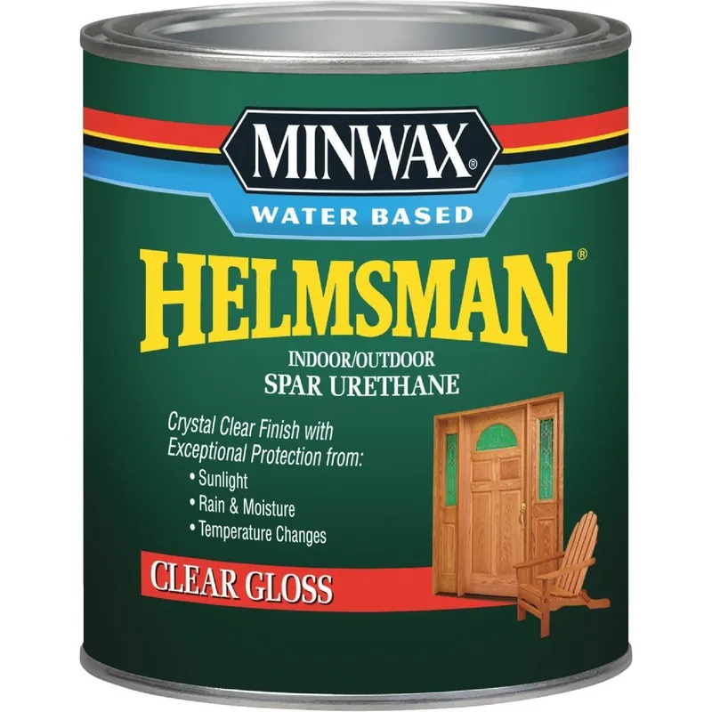 Minwax 630500444 Helmsman Quart Gloss Water-Based Spar Interior/Exterior Varnish