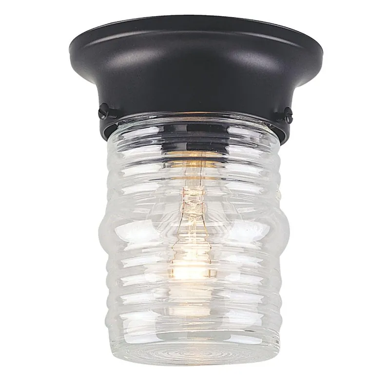 Home Impressions IOL105BK Incandescent Type A 60W Aluminum Diecast Outdoor Ceiling Light Fixture