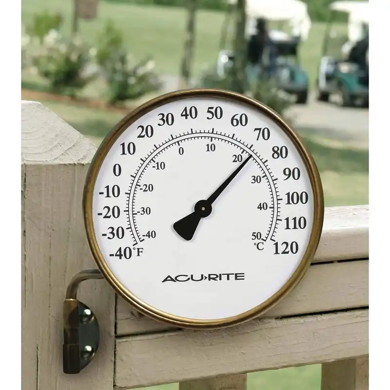 Acurite 00334A2 4 In. Dia. Metal Dial Indoor & Outdoor Thermometer