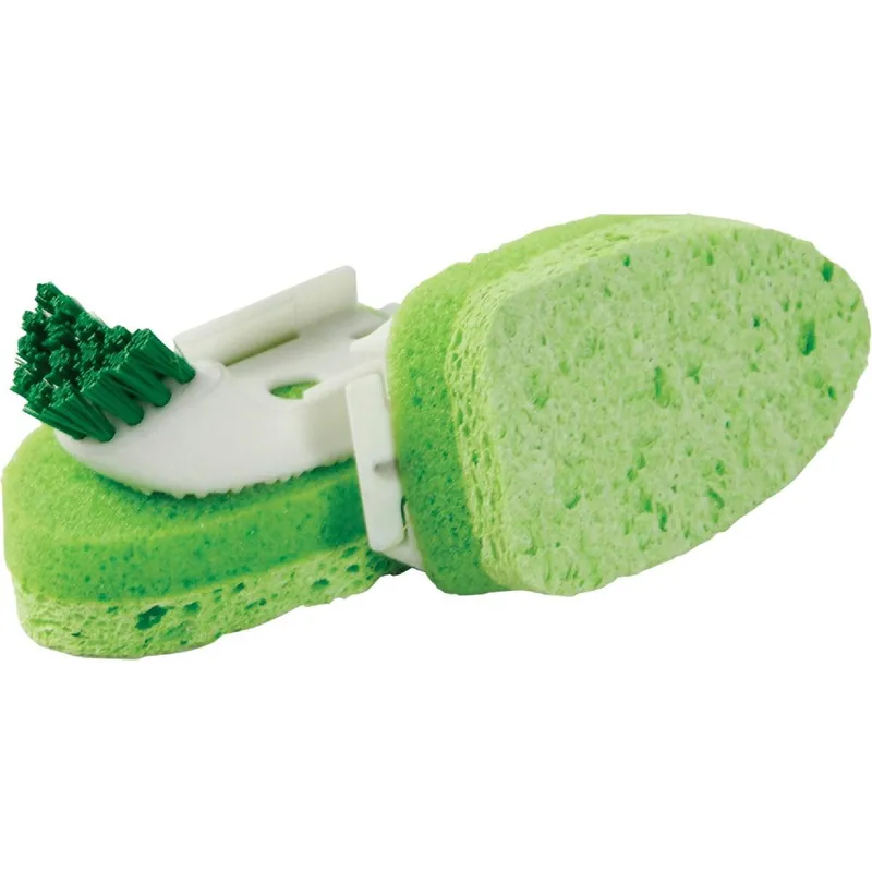 Libman 1133 Polypropylene & Recycled PET Soap Dispensing Brush Refill with Scraper(2-Pack)