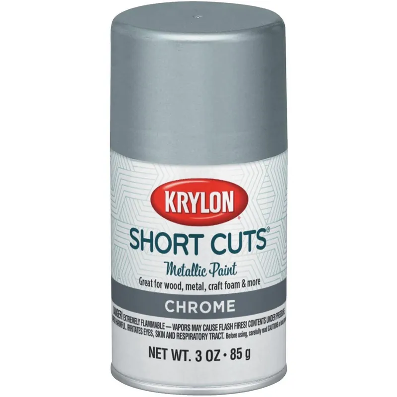 Krylon SCS-032 Short Cuts 3 Oz. High-Gloss Enamel Spray Paint, Chrome