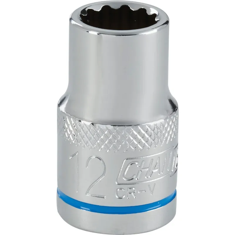 Channellock 397628 1/2 In. Drive 12 mm 12-Point Shallow Metric Socket