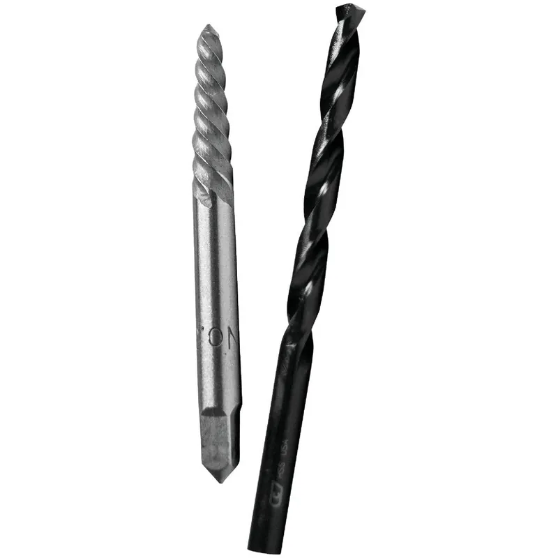 Century Drill Tool 73503 Spiral Flute Screw Extractor & Drill Bit Combo