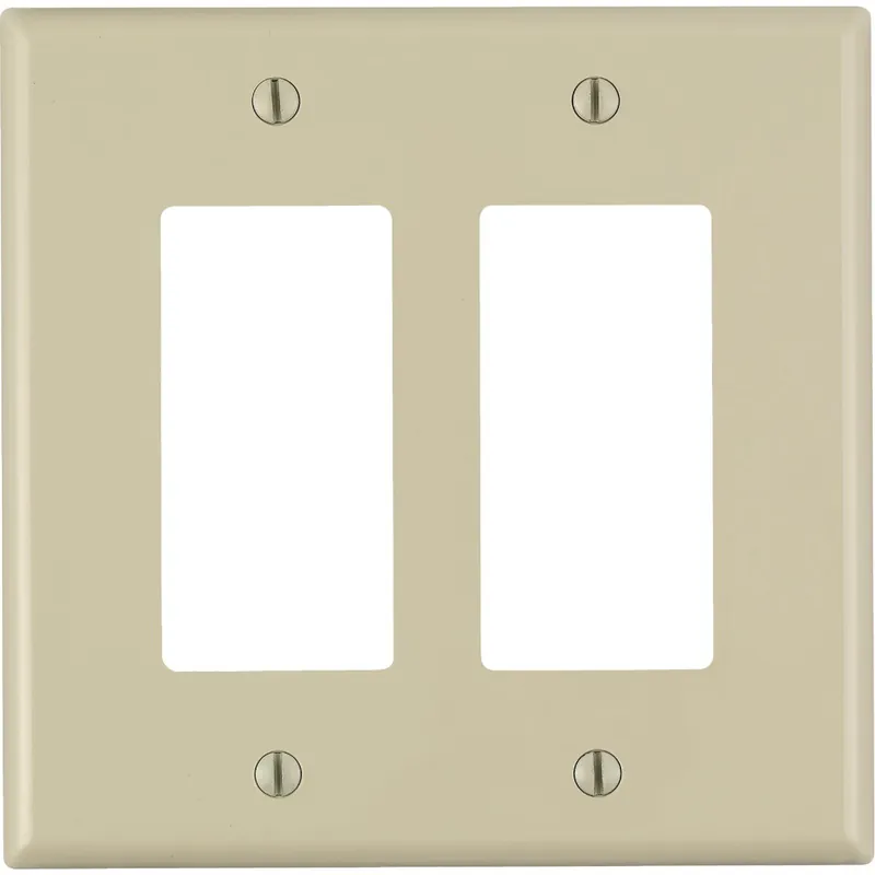 Leviton 001-86602-00I Decora 2-Gang Plastic Oversized Rocker Decorator Wall Plate