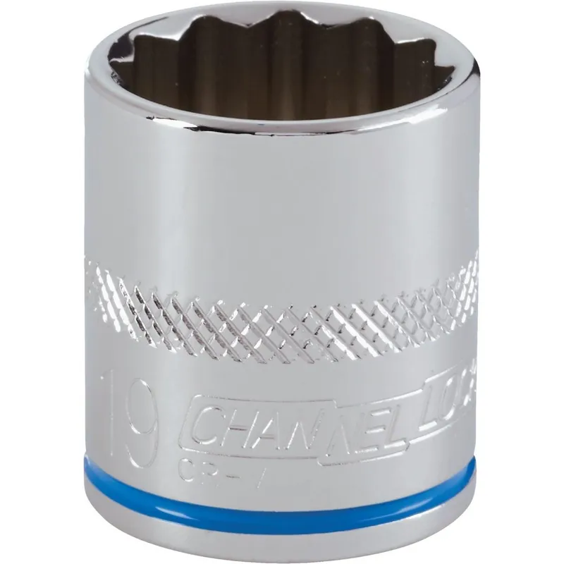 Channellock 310301 3/8 In. Drive 19 mm 12-Point Shallow Metric Socket