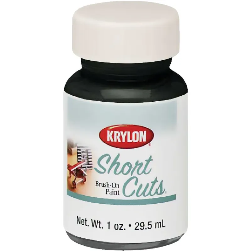 Krylon SCB-026 Short Cuts Black High Gloss 1 Fl. Oz. Hobby Paint
