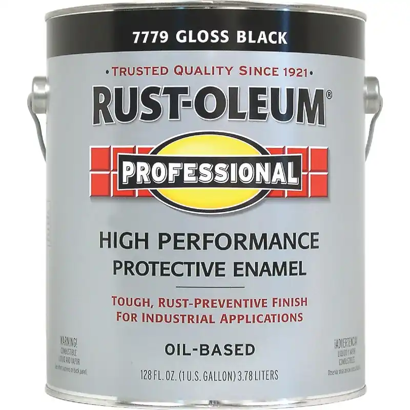 Rust-Oleum K7779402 Professional Oil-Based Gloss VOC Formula Rust Control Enamel Black 1 Gal.