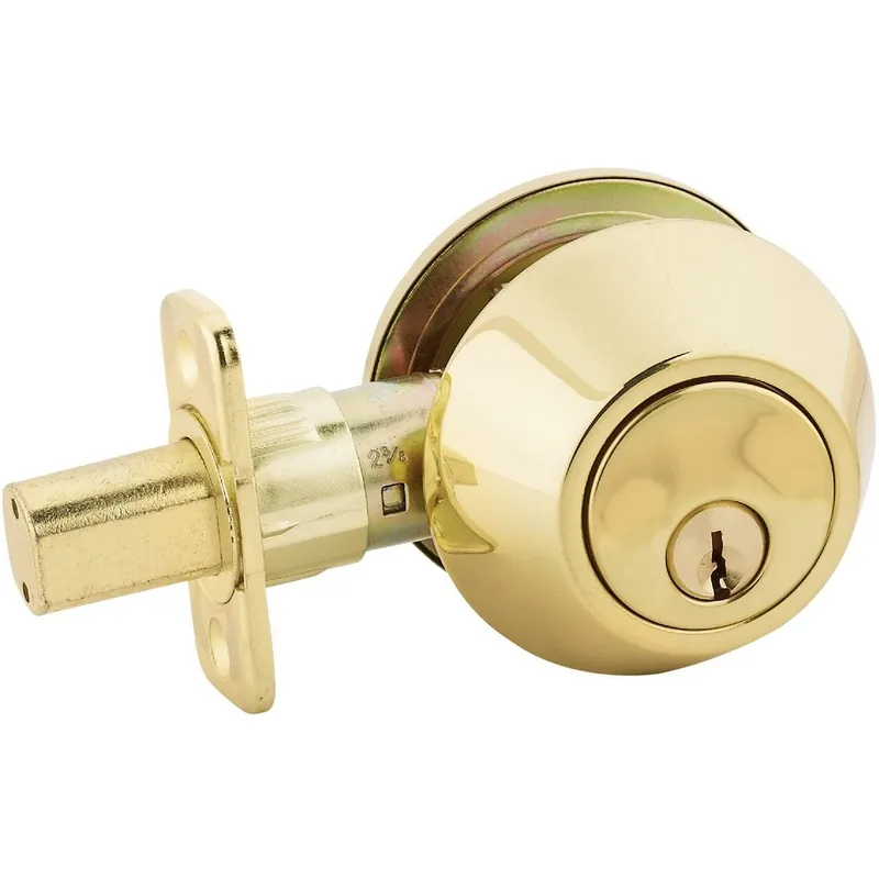Steel Pro DB971 Steel Pro Polished Brass Single Cylinder Deadbolt