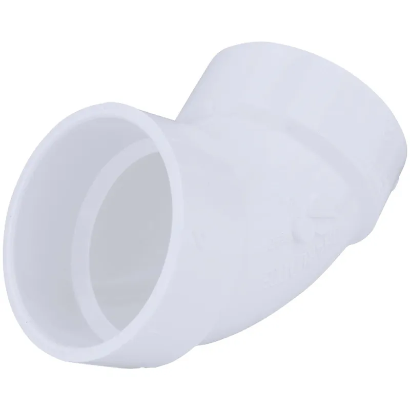 Charlotte Pipe PVC003190800HA 2 In. Schedule 40 60 Deg. DWV PVC Elbow (1/6 Bend)