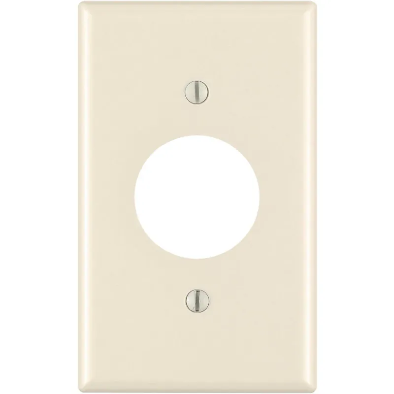 Leviton 000-78004-000 1-Gang Smooth Plastic Single Outlet Wall Plate Light Almond
