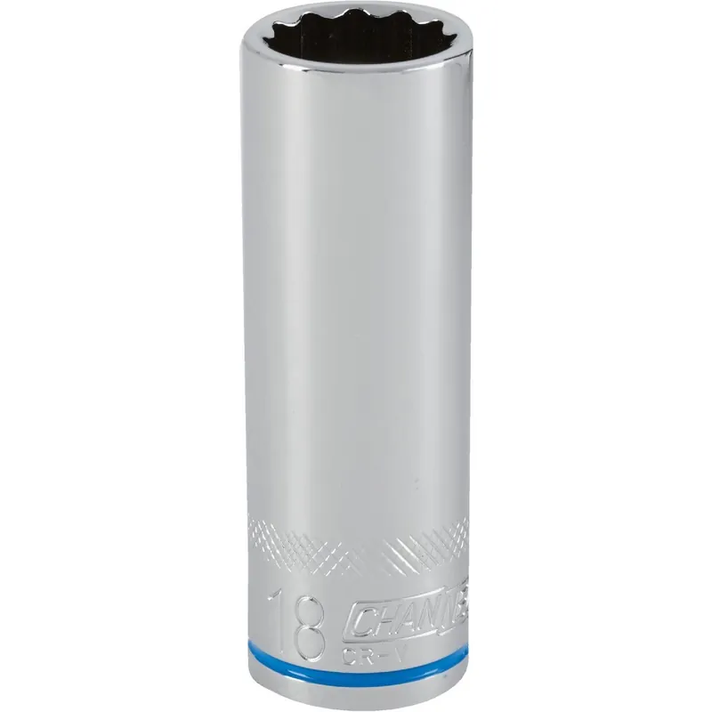 Channellock 302863 1/2 In. Drive 18 mm 12-Point Deep Metric Socket