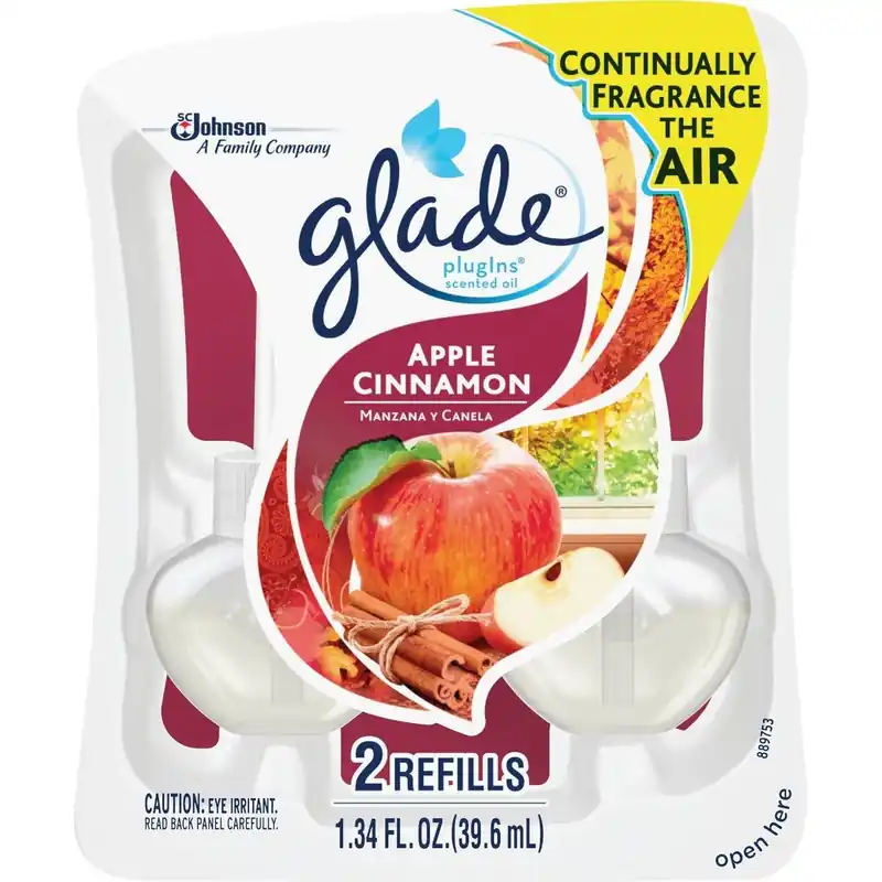 Glade 13074 Apple Cinnamon Scented Oil Refill (2-Count)