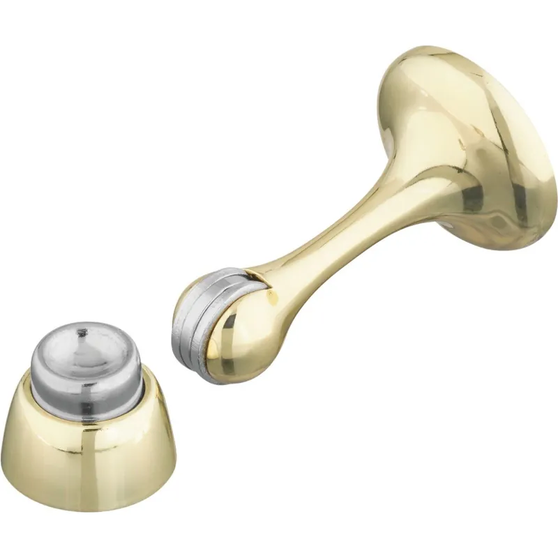 National N328161 V244 Polished Brass Magnetic Rigid Door Stop