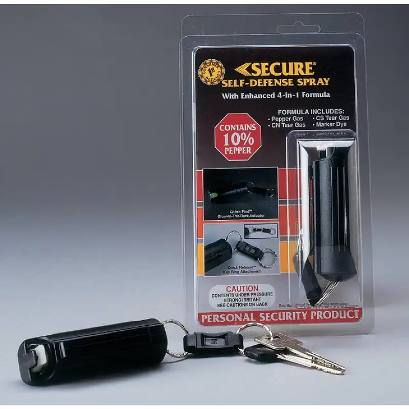 Pepper Defense SSTG4 Secure 10% Pepper .5 oz Black Self-Defense Spray
