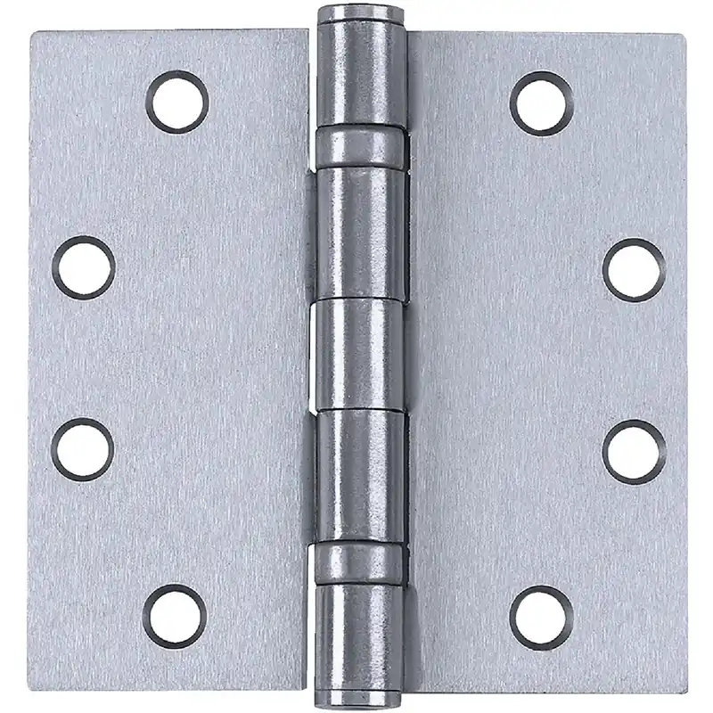 Tell HG100320 Commercial Stainless Steel 4 In. Square Ball Bearing Hinge with Removable Pin