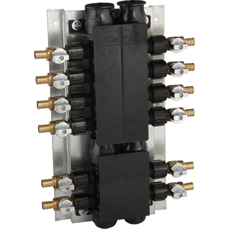 SharkBite RM22712 Barb PEX Manifold with Brass Ball Shutoff Valves