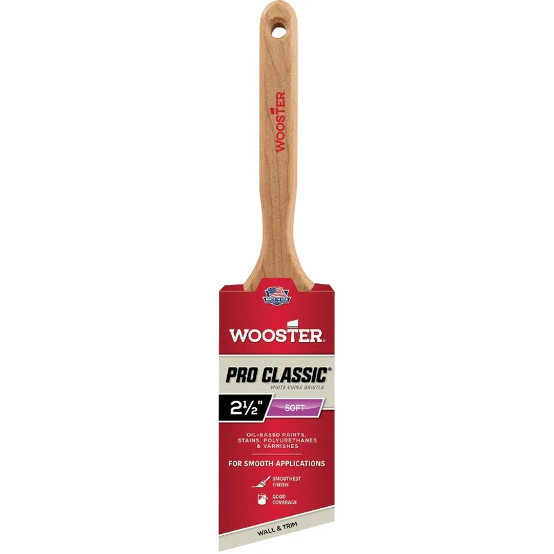 Wooster Brush Z1222-2 1/2 White Majestic Professional White China Bristle 2-1/2 In. Angle Sash Paint Brush