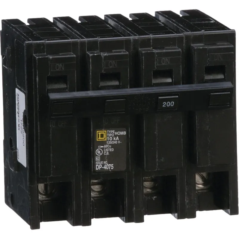 Square D HOM2200CP Homeline 200A Double-Pole Standard Trip Main Breaker