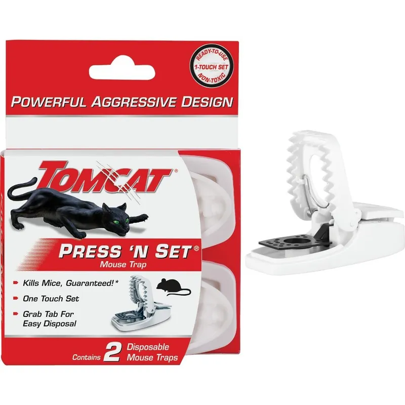 Tomcat 0360710 Press 'N Set Mechanical Mouse Trap (2-Pack)
