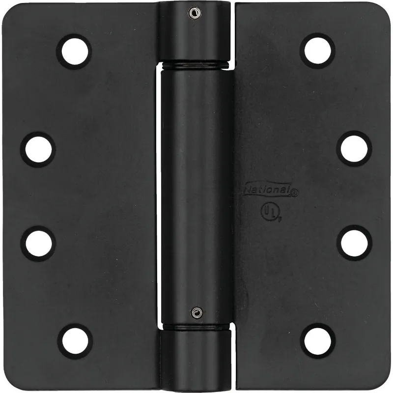 National N351015 4 In. Oil Rubbed Bronze 5/8 In. Radius Spring Door Hinge