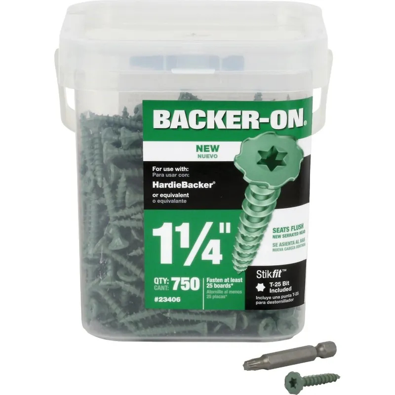 Buildex 23406 Backer-On #9 x 1-1/4 In. Cement Board Screw (750 Ct.)