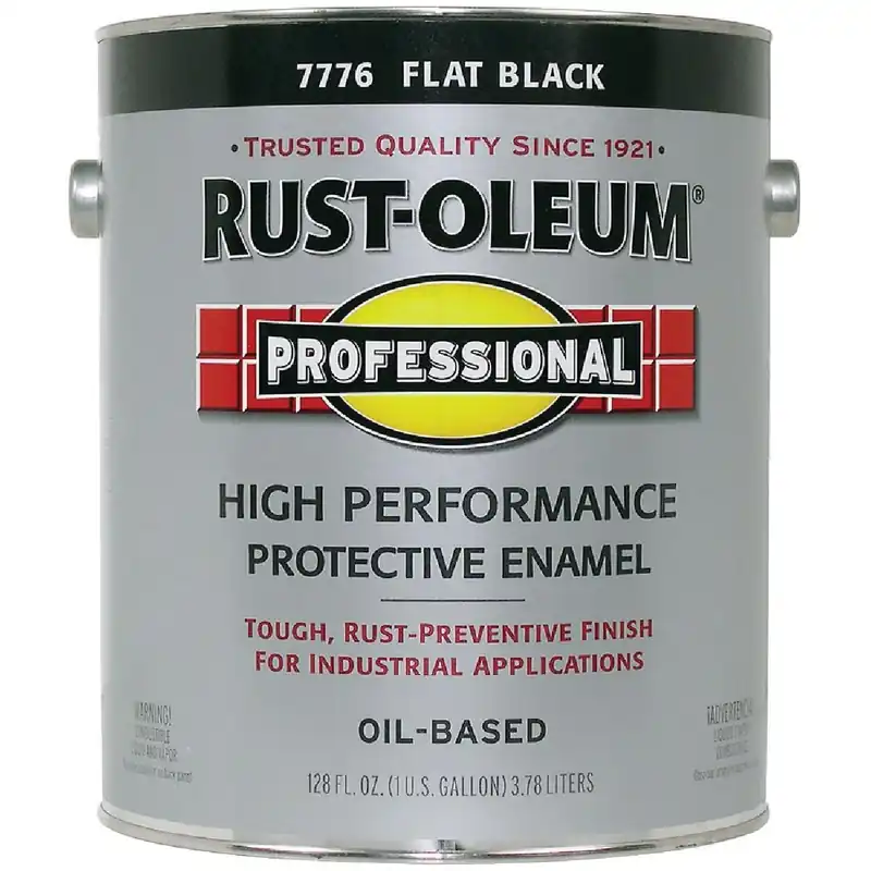 Rust-Oleum 7776402 Professional Oil Based Flat Protective Rust Control Enamel Black 1 Gallon