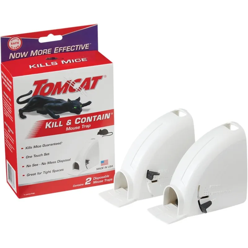 Tomcat 0360630 Kill & Contain Mechanical Mouse Trap 2-Pack Replacement MPN