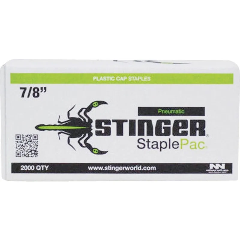 Stinger 0136044 StaplePac 18-Gauge 3/8 In. x 7/8 In. Caps & Staples (2000 Ct.)
