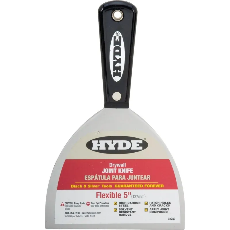 Hyde 02750 Black & Silver Professional 5 In. Flexible Joint Knife