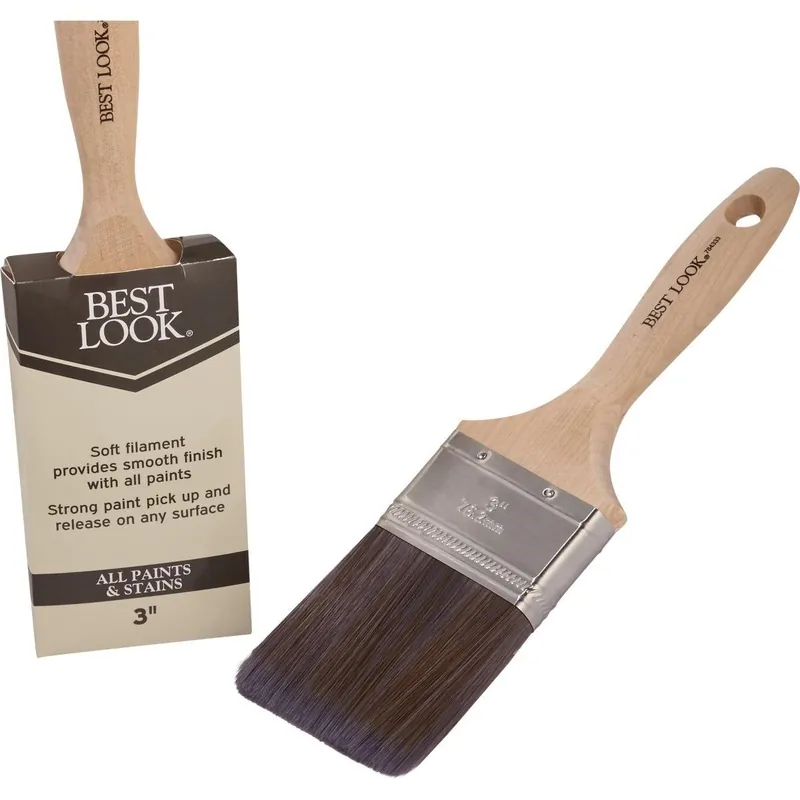 Best Look 784333 Flat Polyester Paint Brush 3 In.