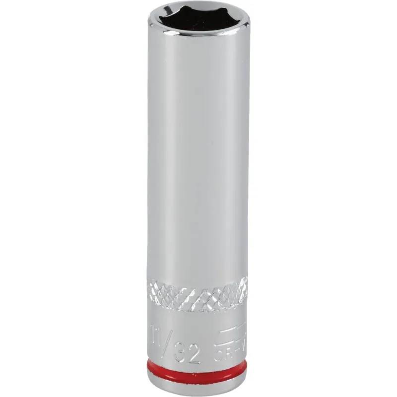 Channellock 398004 1/4 In. Drive 11/32 In. 6-Point Deep Standard Socket