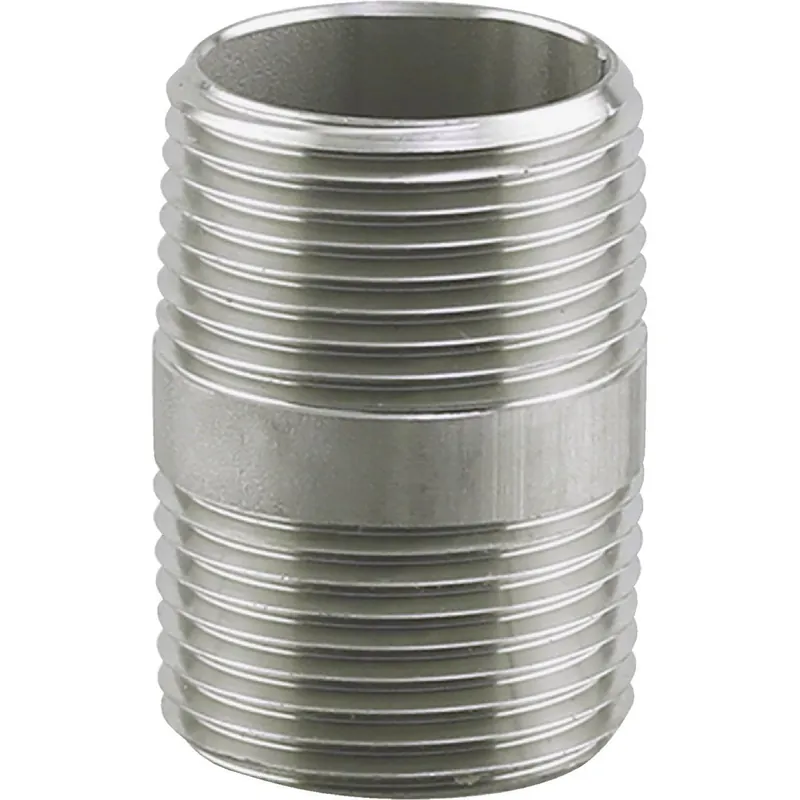PLUMBEEZE U2-SSN-0215 1/4 In. MIP x 1-1/2 In. Stainless Steel Nipple