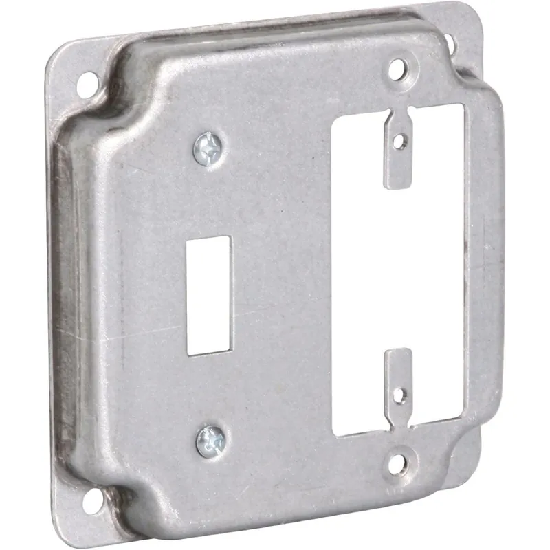 Southwire G1948-UPC GFI Outlet and Toggle Switch 4 In. x 4 In. Square Device Cover