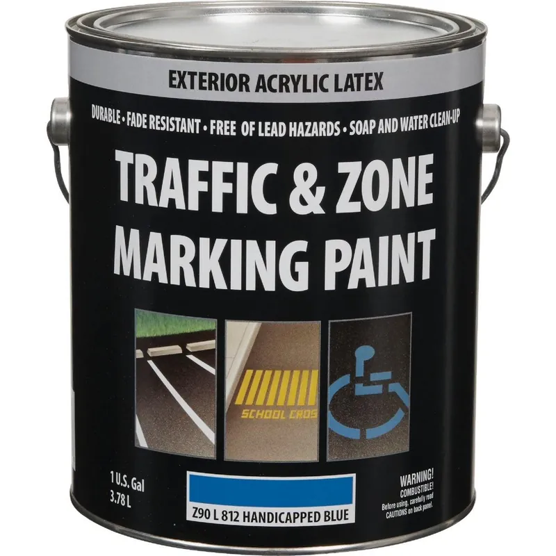 Traffic And Zone Z90L00812-16 Traffic & Zone Handicap Blue Latex Gallon Traffic Paint